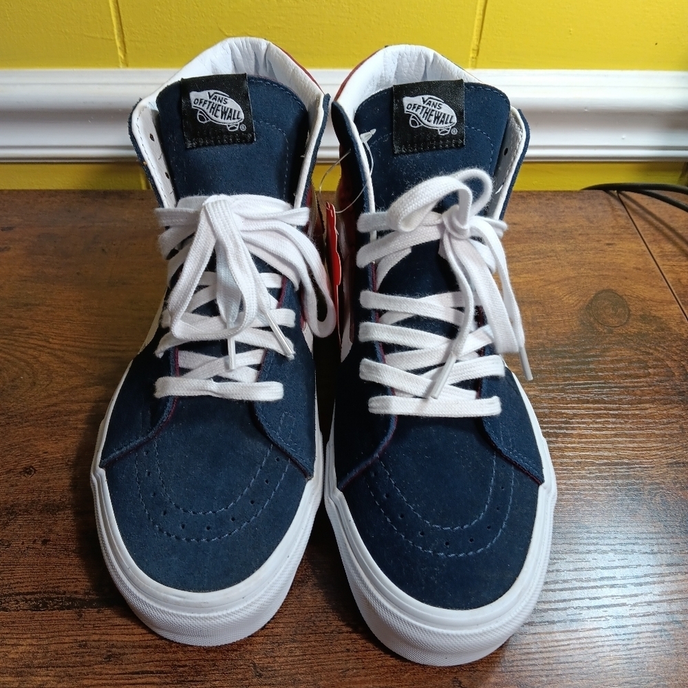 Vans Shoes Mens 7.5 Womens 9 Sk8-Hi Tie Print Suede Canvas Skateboarding - Picture 3 of 10